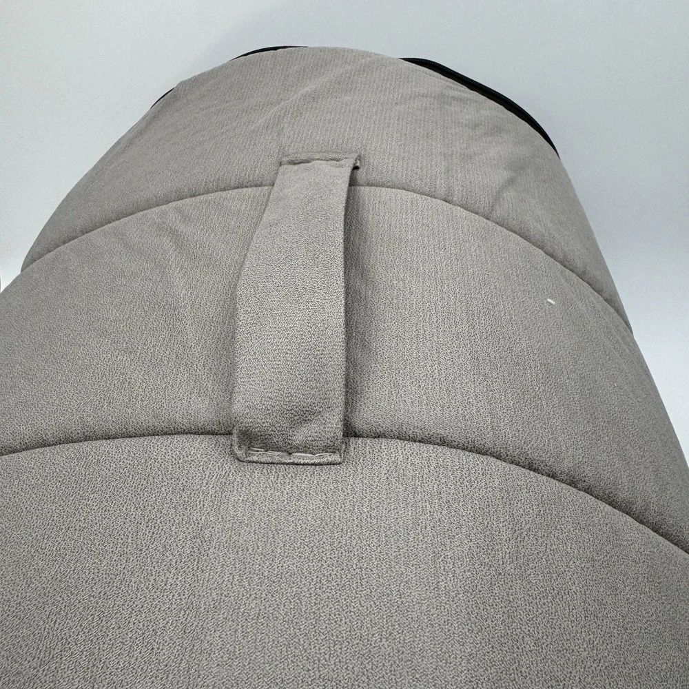Gray Plush Tunnel Cat Bed with Removable Cushion